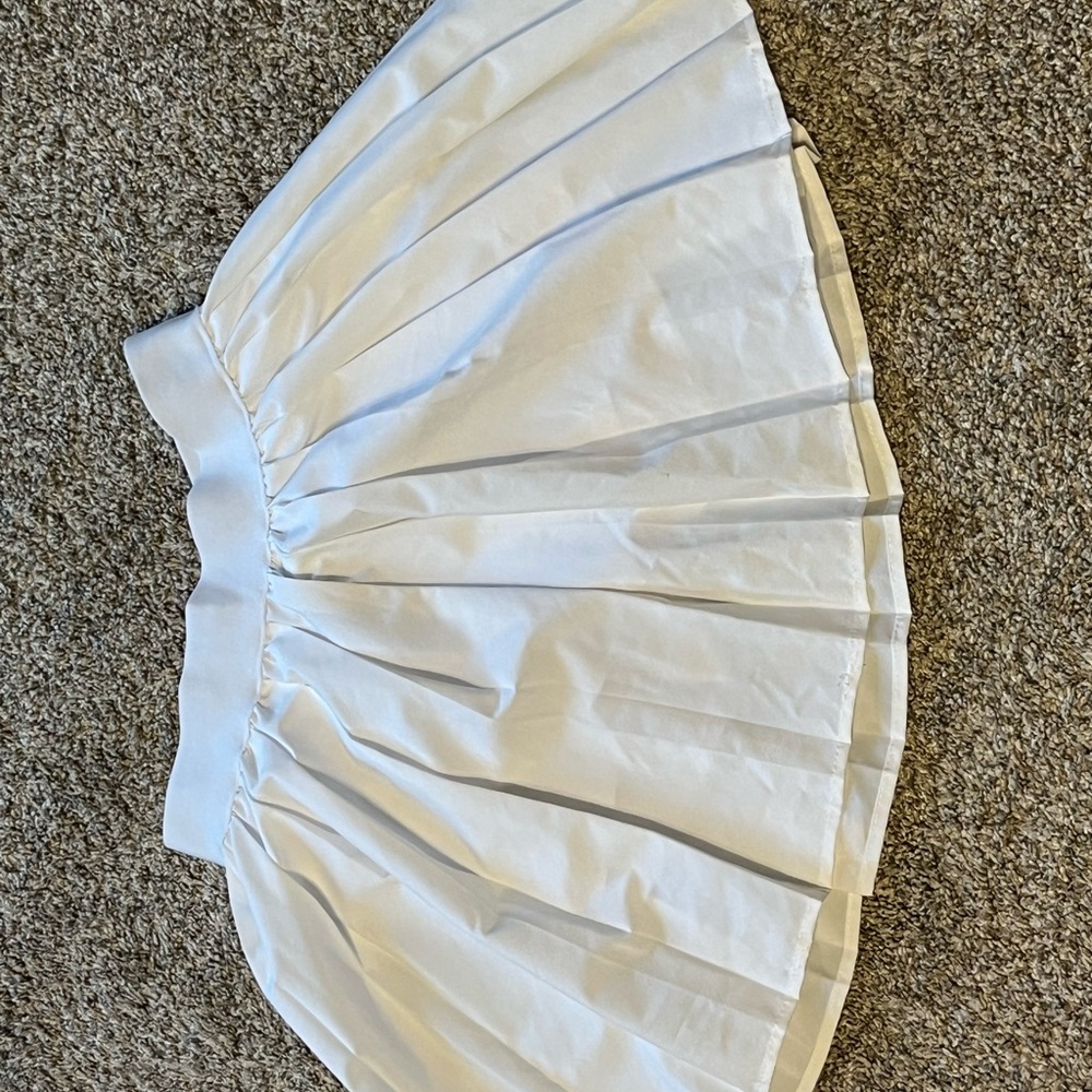 if it were me White pleated skirt